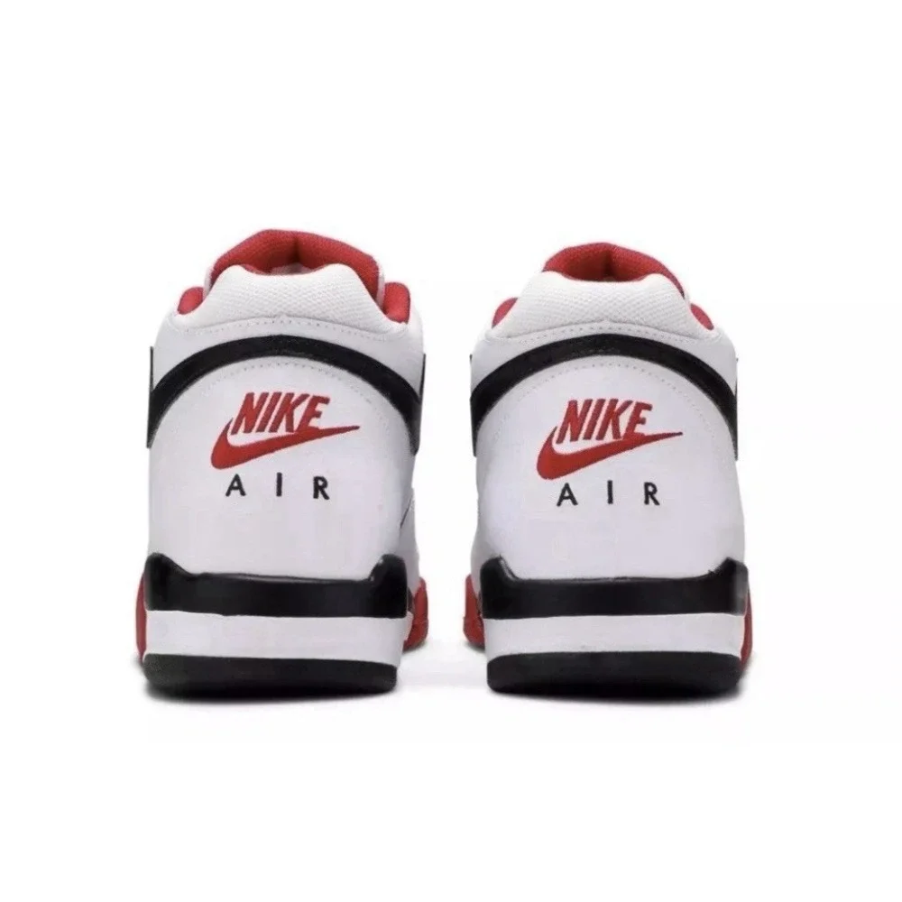 Nike Air Flight Legacy White Red Basketball Shoes BQ4212-100 Men's Sz 12